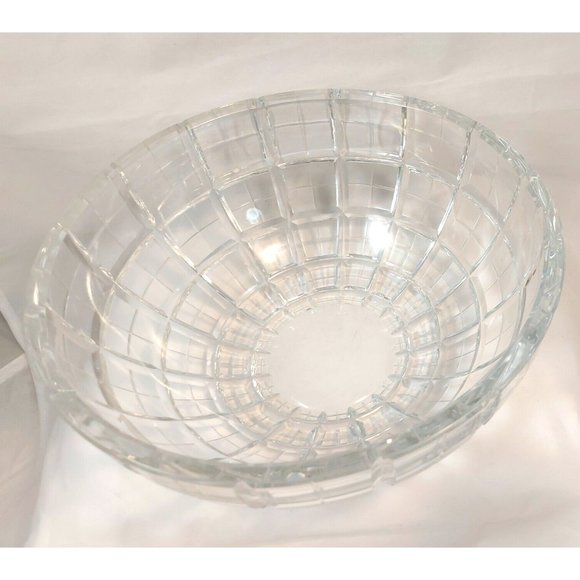 WEDGEWOOD Elegant Solid Cut Crystal 10" Round TARTAN CENTERPIECE BOWL Plaid Desi - Picture 5 of 7